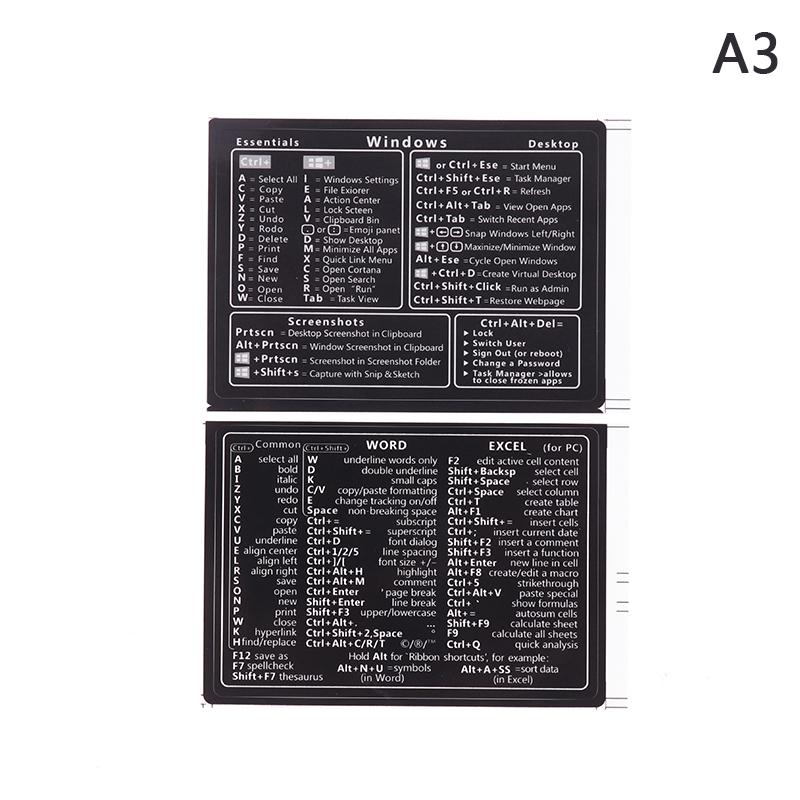 2 шт. Windows/Word справочная клавиатура компьютер ярлык наклейки клейкие съемные наклейки для быстрого справочника клавиатура руководство