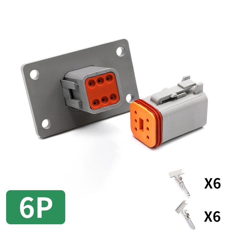 DT04-4P-L012 Deutsch flange type waterproof automotive connector 2P/3P/4P/6P/8P/12P sheath butt harness socket terminal