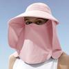 Шляпа от солнца для рыбалки на открытом воздухе, женская, мужская, с широкими полями, защита от ультрафиолета, дышащая, быстросохнущая, ветрозащитная маска для лица, закрывающая все лицо и шею, пляжная шляпа