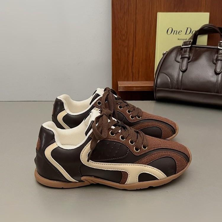 Cowhide Version of German Training Shoes Women's 2025 Spring New Casual Shoes Versatile Sports Shoes Breathable Forrest Gump Shoes Temperam