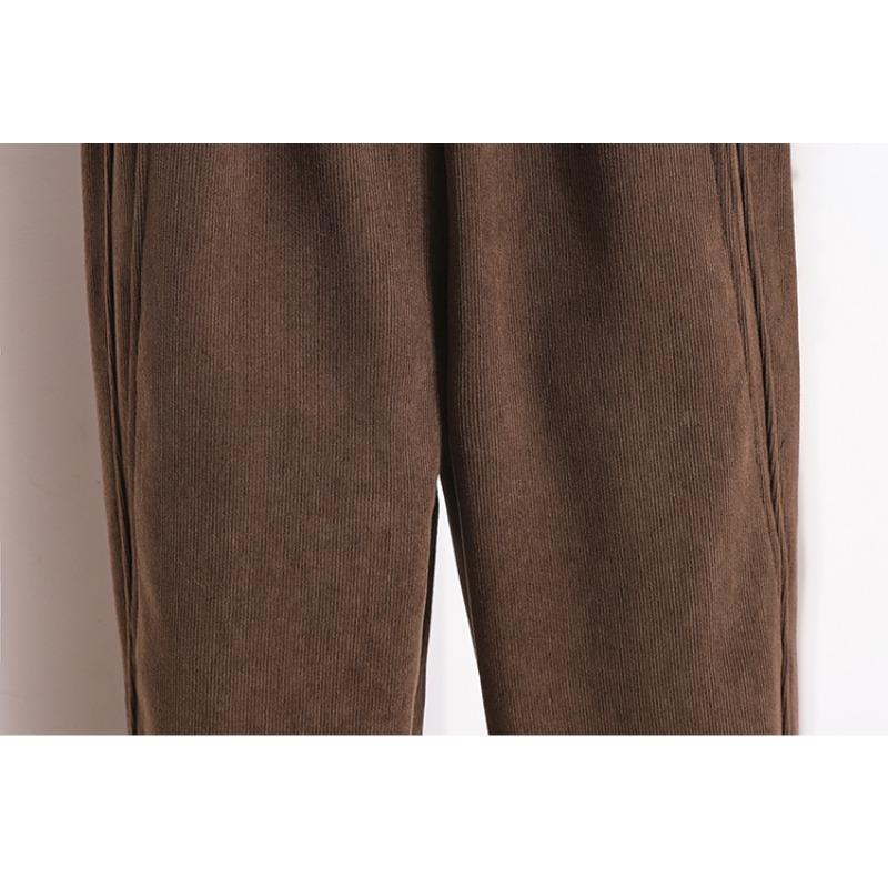 Dimanaf Осень-зима Большие размеры Женская одежда шаровары брюки большого размера Длинные брюки с эластичной талией Винтаж Повседневная женская свободная одежда 2025