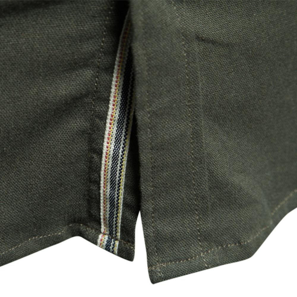 AIOPESON 100% хлопок, социальные мужские рубашки с одним карманом, однотонные рубашки с длинными рукавами для мужчин, блузка с отложным воротником, весенняя мужская блузка