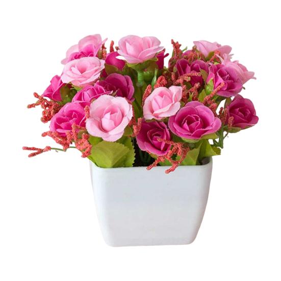 Поддельный цветок бонсай, креативный, нежный, без полива, искусственный цветок в горшке, увеличивает жизнеспособность, искусственный бонсай в горшке, искусственный цветок бонсай, домашний декор