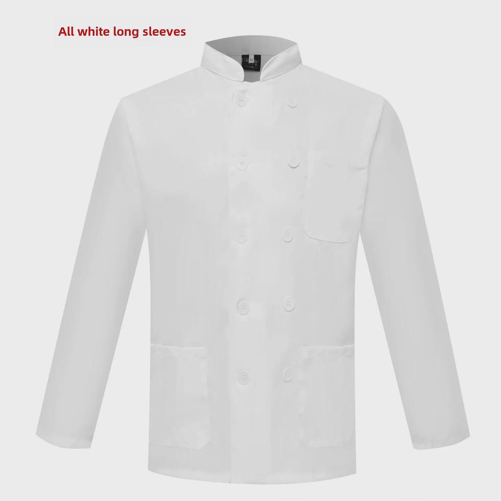 "Unisex Long Sleeve Chef Uniform for Autumn & Winter - Ideal for Hotels, Restaurants, and School Canteens"