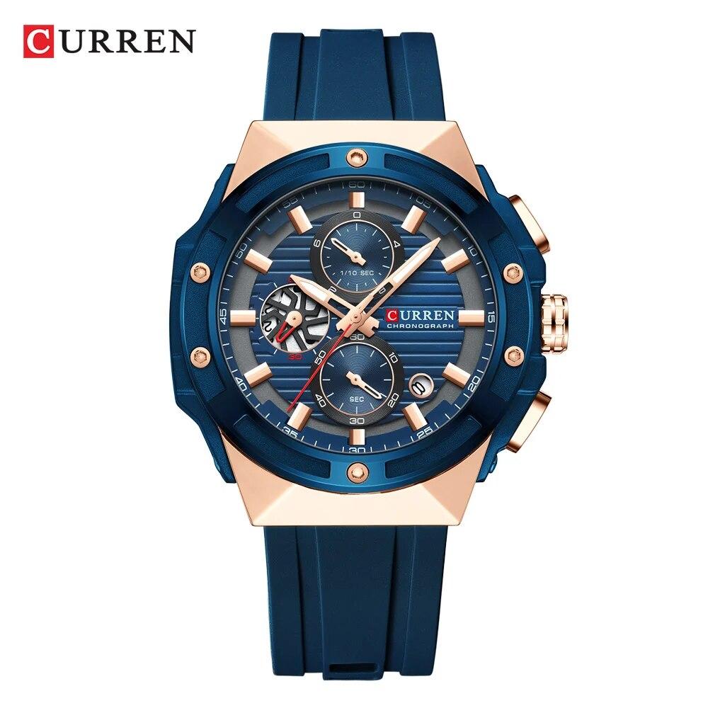 CURREN Men Watch Top Brand Luxury Waterproof Quartz Watches For Men Sport Chronograph Wristwatch Men Clock