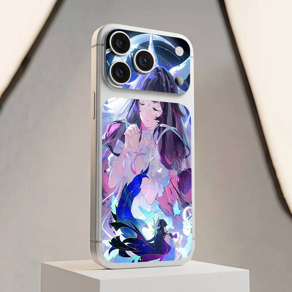 Наклейка-скин на заднюю панель Genshin Impact Коломбина для IPhone 17 Pro 17 Pro Max