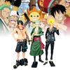 High Quality Pvc Anime Figure Set Featuring Confident Zoro Ace And Sanji Models