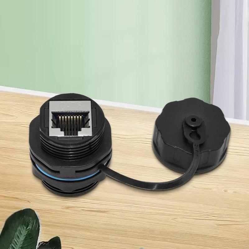 IP68 Waterproof RJ45 Cable Connectors for Outdoor Use Supports Cat6A Ethernet Devices and Fast Speed Networking