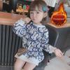 High-Quality Baby Girl Velvet Dress with Thick Sweater Skirt for Autumn/Winter – Fashionable and Stylish