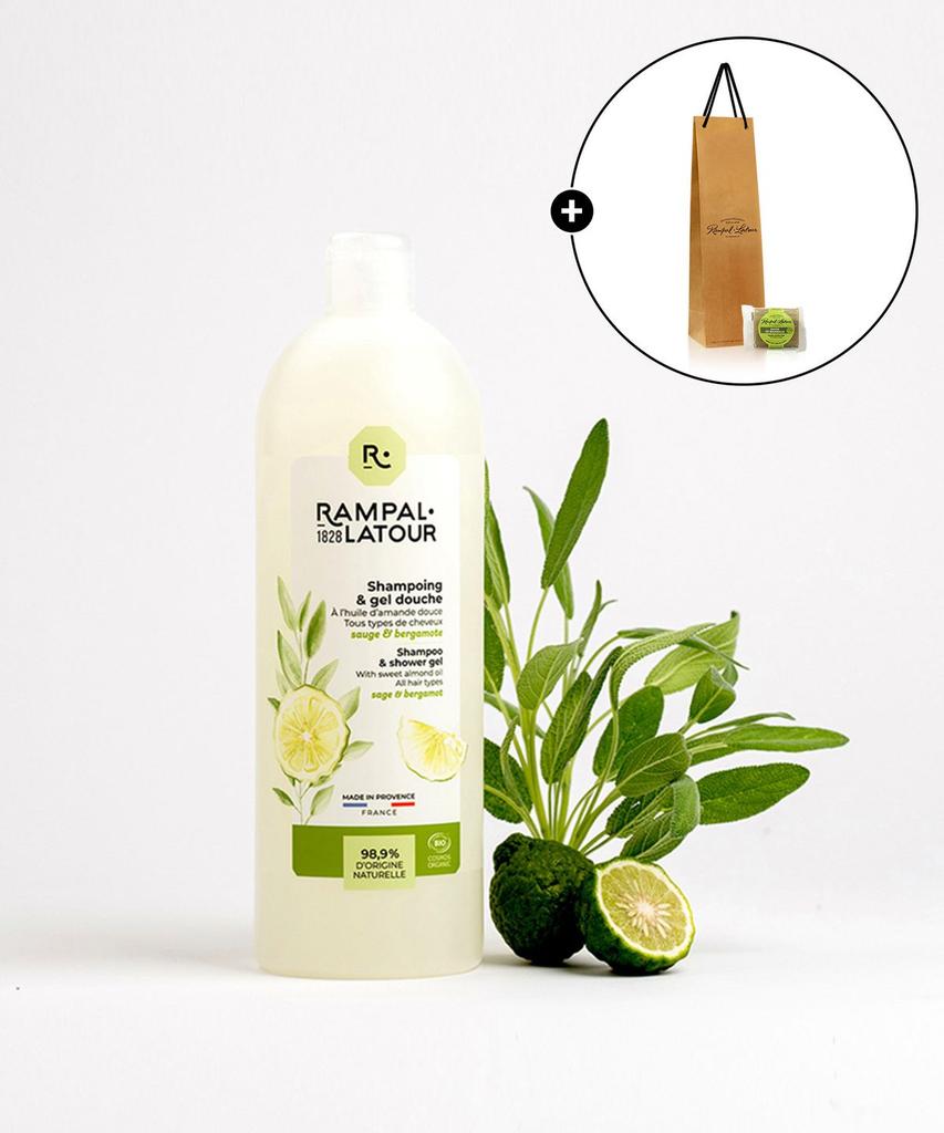 Shampoo in Douche Sage Bergamot 1L (Shampoo and Shower Gel)