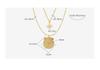Двухслойная золоченая цепочка на ключицы из титановой стали с подвеской-бриллиантом и значком-звездой