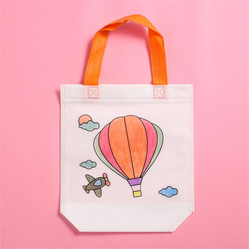 Сумка для граффити своими руками с маркером для раскрашивания, карнавальные сумки с изображением животных для вечеринок, детские эко-многоразовые мини-сумки из нетканого материала