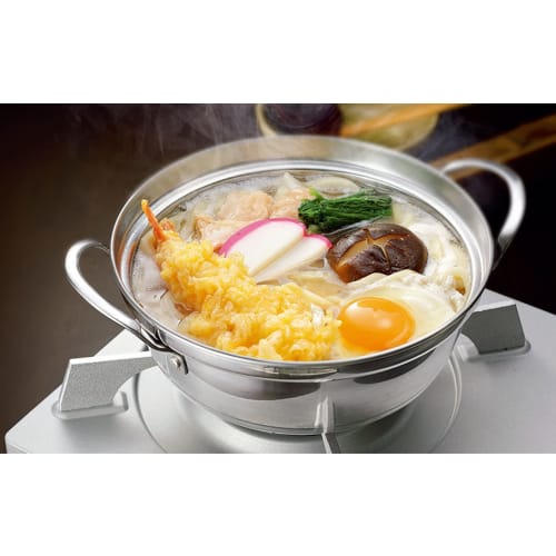 Kakusee Tabletop Small Pot, 18cm, for 1-2 People, Rust-Resistant Stainless Steel with Glass Lid, Small and Lightweight, Gas and Induction Compatible,