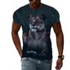 Summer Fashion New King Of The Jungle Lion Graphic T Shirts For Men 3D Personality Creative Trend Animal Pattern Print T-shirts