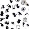 45pcs Vintage Scrapbook Stickers Waterproof Decorative Stickers Black Cat Stickers  Scrapbooking