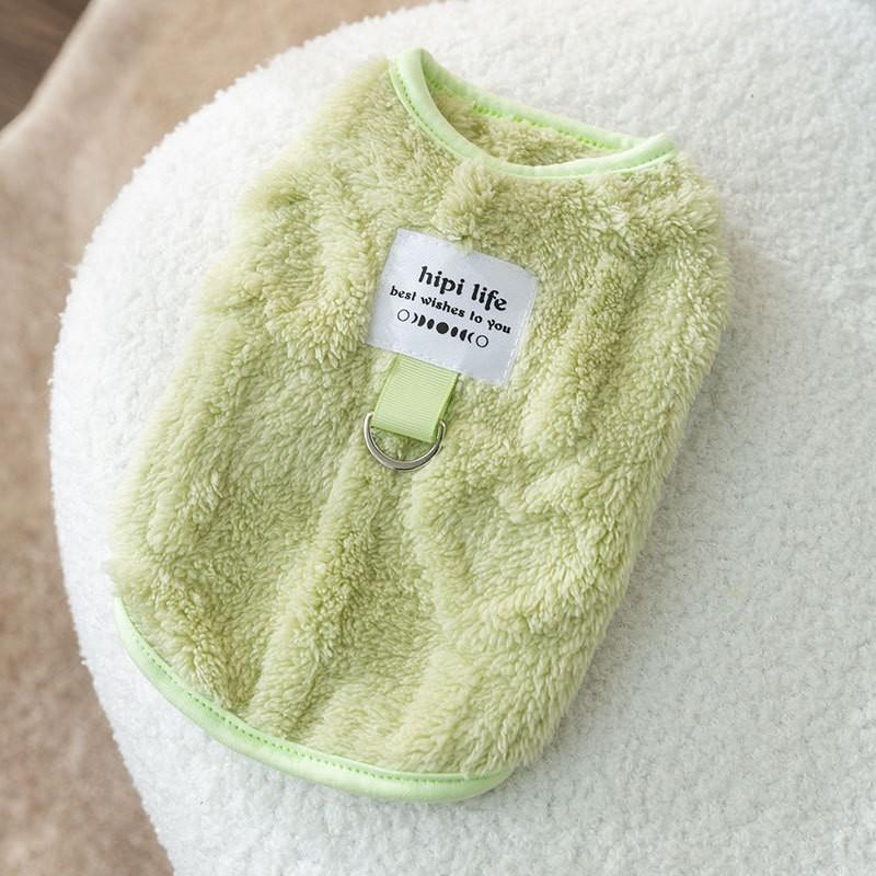 Осенне-зимний жилет для кошек Simple Twist Traction, флисовое пальто для лысых кошек, теплая утолщенная одежда для маленьких собак и кошек