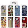 Роскошный чехол в стиле Y2K с лилиями для iPhone 17 16e 16 15 14 13 12 11 X XS XR XSMAX 7 8 Air Pro Max Plus Роскошный двухслойный
