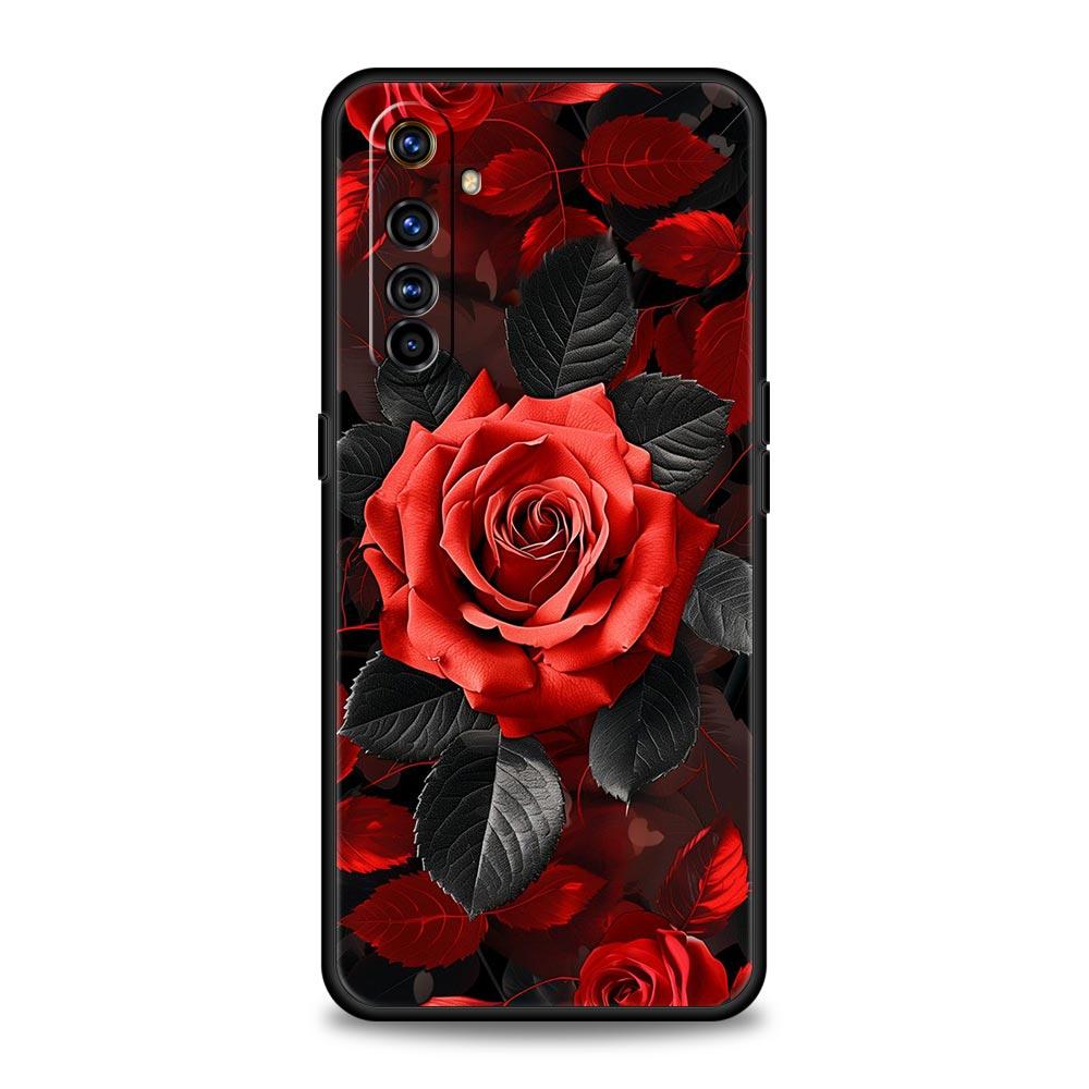 Для Realme GT Neo 2 3 3T 5 Чехол Для Realme 12 11 5G 10 9 8 5G 7 6 GT5 GT3 GT2 Pro Plus C21 C11 C25 Красивые Цветы Красной Розы
