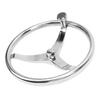 Stainless Steel Boat Steering Wheel 3 Spoke 13 1 2 Inch Dia. Marine Steering Wheel for 3 4 Inch Tapered Shaft with 5 8
