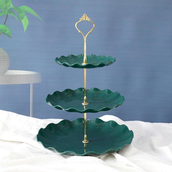 3-х уровневая башня-стенд для кексов, стойка для демонстрации десертов, не содержит бисфенол А, большая вместимость, простая сборка, многоуровневый поднос для сервировки тортов, принадлежности для вечеринок