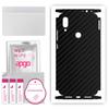 apgo Protective Skin Sticker for the Back+sides Compatible with Xiaomi Redmi 7, Full Wrap Film, Foil, Vinyl - Pattern Carbon Black