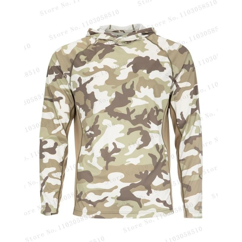UPF 50 Quick-Dry Breathable Long Sleeve Sun Protection Hooded Shirt Fishing Outdoor Sports Surfing Diving
