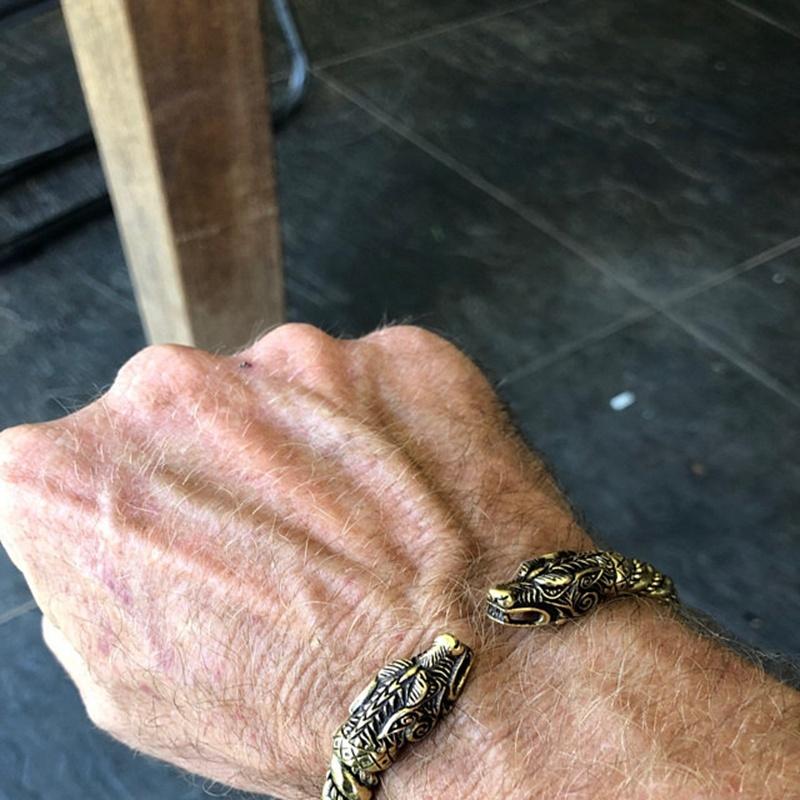 Ретро мужской браслет в стиле скандинавский викинг из нержавеющей стали 316L, браслет с краном викингов в стиле панк, мужской языческий браслет-ученик, вечерние амулет, ювелирное изделие, подарок