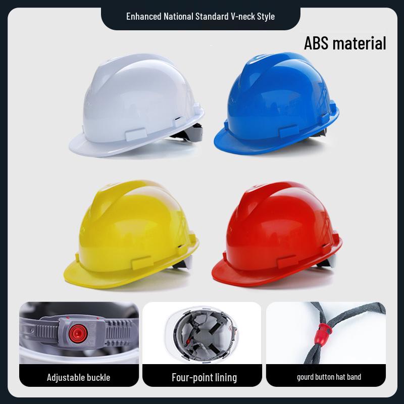 Iron Head Kung Fu Classic V-Shaped Breathable Anti-Smash Safety Helmet with Printing for Construction and Labor Protection.