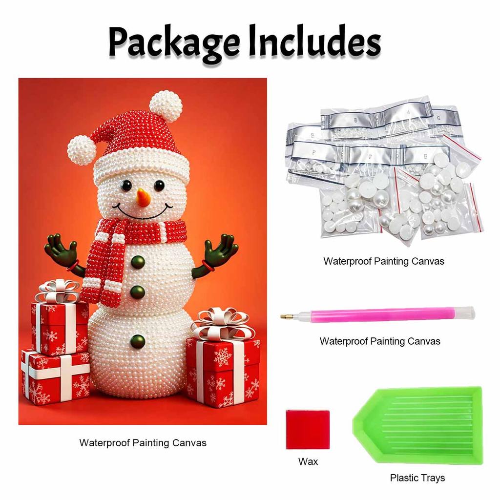 Christmas Snowman Pearl Painting Kit Handmade DIY Home Decoration Painting