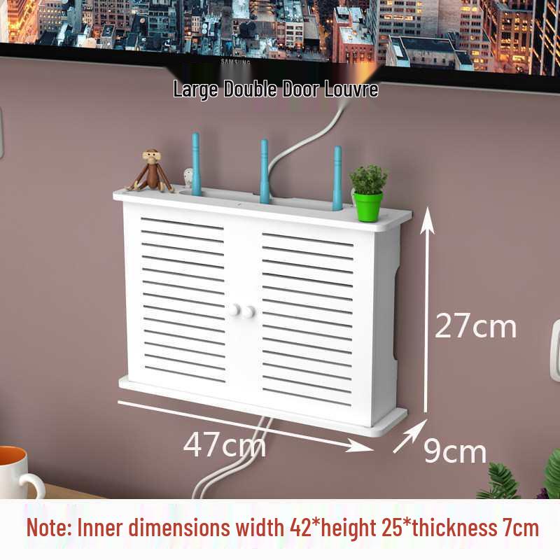 Настенная полка без сверления для Wi-Fi роутера и ТВ-приставки для гостиной/спальни