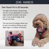 Hakusan Zero a comfortable dog harness with adjustable easy on and breathable and a handle and available in XS size and Harness, lightweight, size,