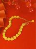Gold-Plated Women's Lucky Bead Bracelet - Versatile Love and Fortune Jewelry for Couples
