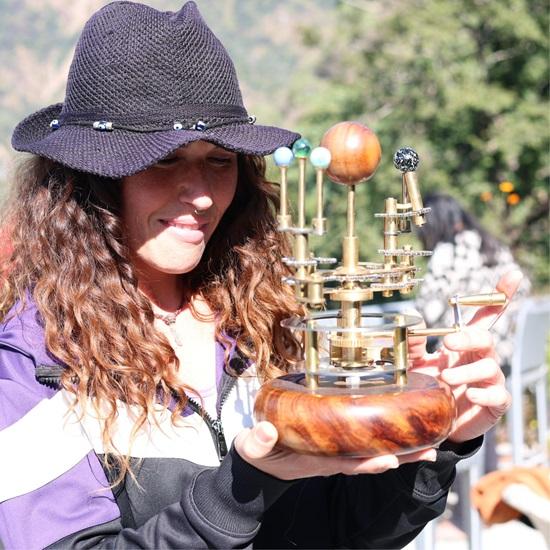 25.4 Cm Brass Orrery a Luxury Art Piece for Book Shelves, Functional Model of Solar System