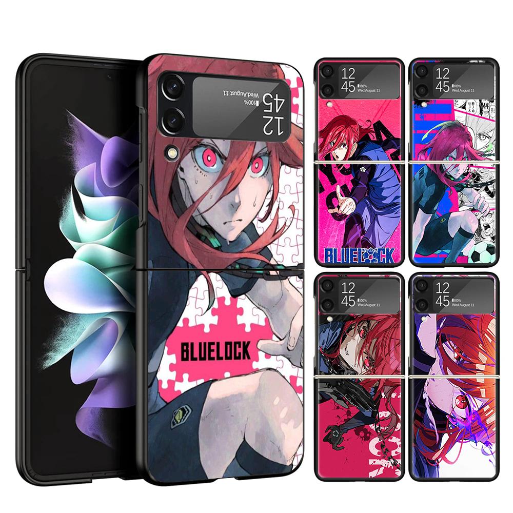 Чехол для телефона Blue Lock Чигири Хёма для Samsung Galaxy Z Flip 7 6 5 4 3 5G Flip7 Flip6 Flip5 Flip4 Flip3 Черный Fundas Shell