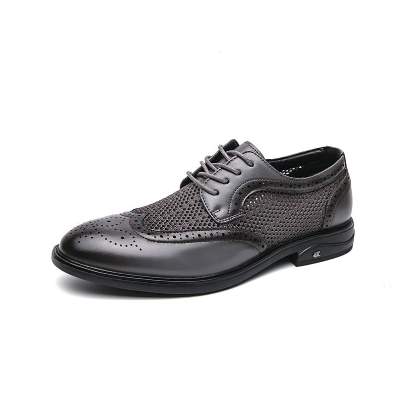 Новые весенне-осенние повседневные туфли от модного дизайнера с дышащей подошвой, модные мужские туфли-броги на шнуровке, деловая рабочая обувь для мужчин