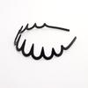 Simple and stylish black toothed non-slip headband for washing face, bangs pressing headband, women's adult hair clip, plastic hairpin, set of 12