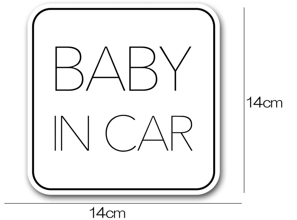 Магнит для младенцев «Ребенок в машине» Наклейка «Ребенок на борту» Белый [Простой дизайн] (магнит)