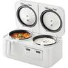 Многофункциональная рисоварка Morphy Richards с двумя чашами для низкоуглеводных блюд MR8501, штепсель CN (адаптер в комплекте)