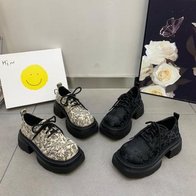 Национальный модный стиль новые китайские мокасины женские весенние новые модные туфли на платформе с принтом увеличивающие рост