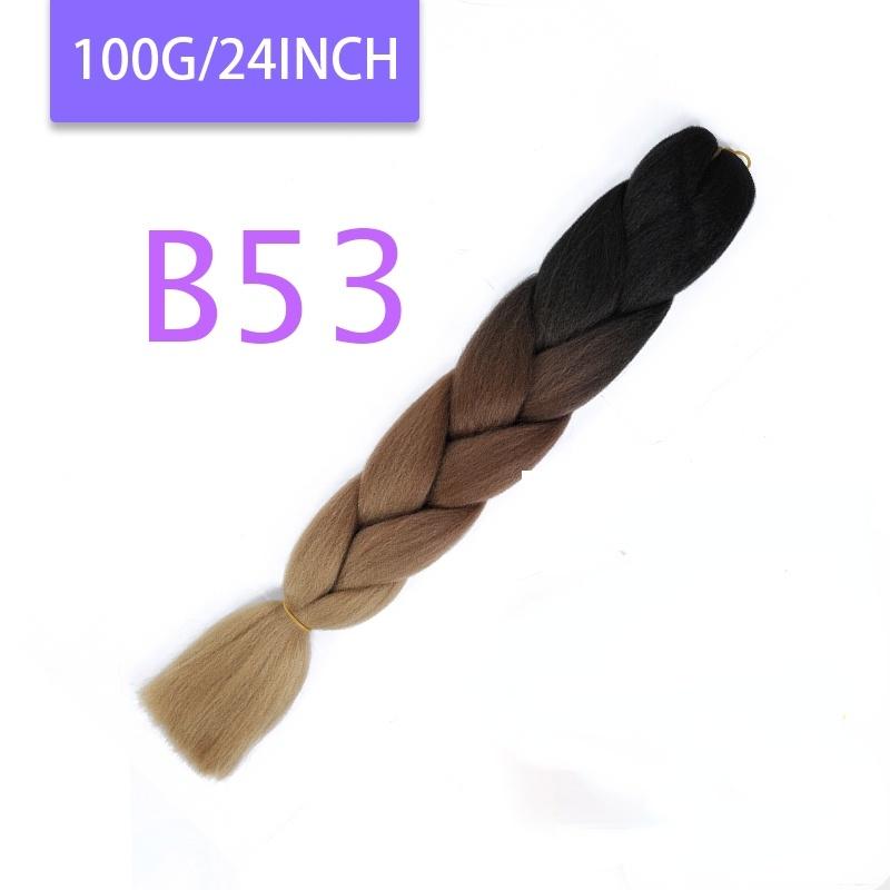 MISQUEEN Yaki Soft Hair Ombre Crochet Braiding Hair Extension For Braid 24 Inch Pink Synthetic Crochet Hair Jumbo Braid Hair