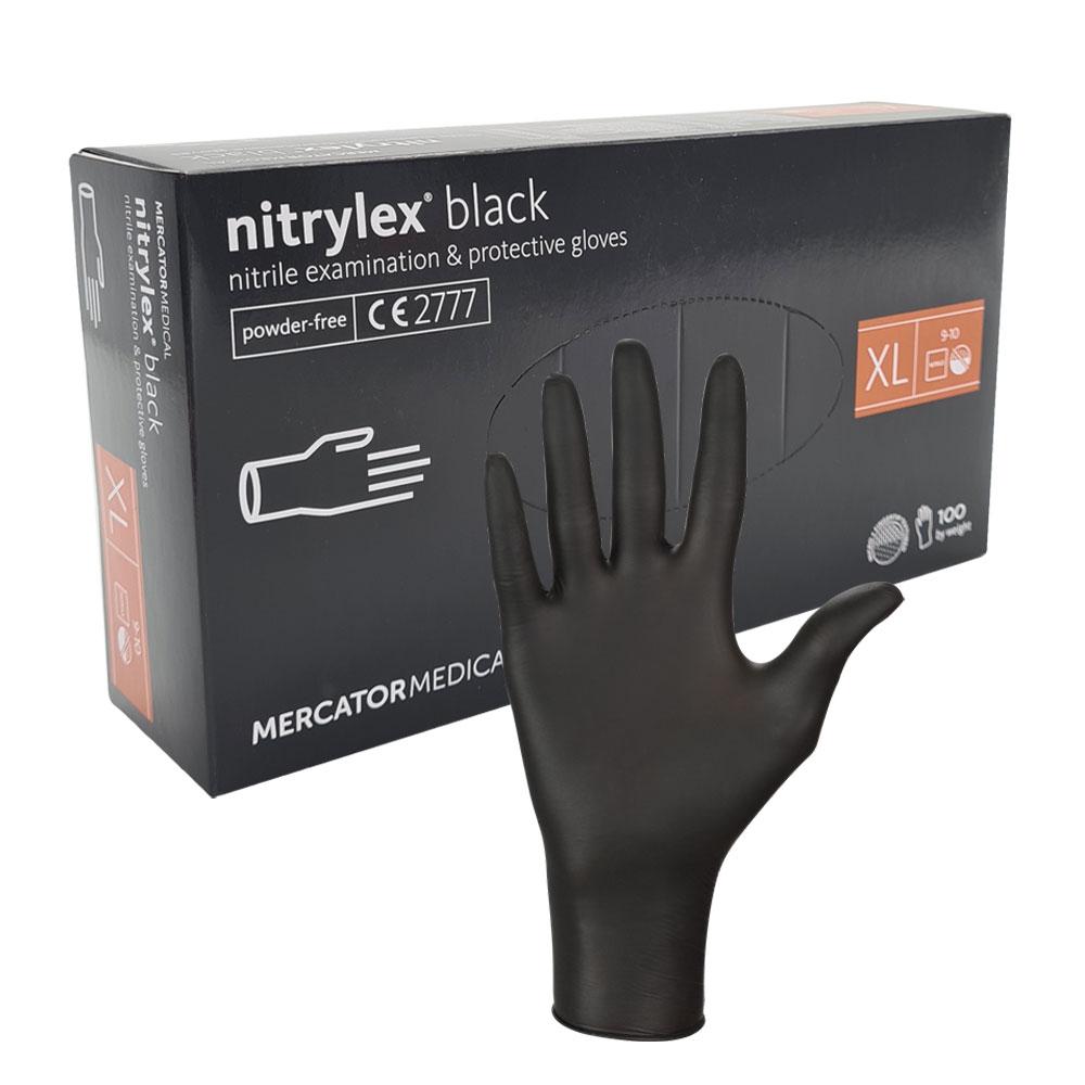 Mercator Nitrylex Black Nitrile Gloves 100 Pieces