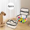 6 Pieces Clear Toy Storage Bags with Zipper and Handle Handbags Organizers for Kids Building Blocks
