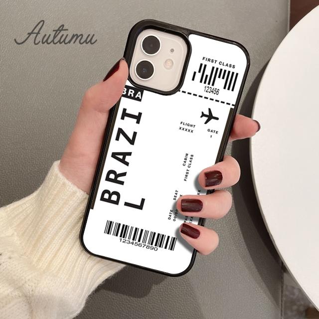Чехол для телефона Funny Airport Code для iPhone 11 12 13 14 Pro Max mini X XR XS SE 2020 6S 7 8 Plus Samsung Galaxy S21 S22