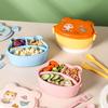 MeyJig Cartoon Bento Box BPA Free for Kids Two Layer Leak-Proof Lunch Container 760ml