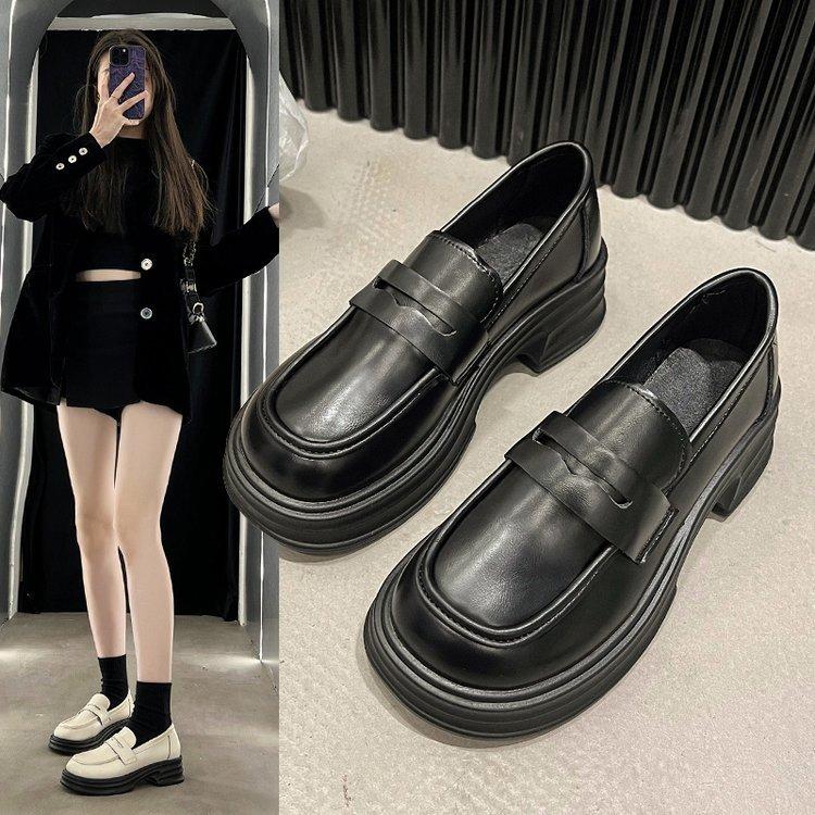 Лоферы женские туфли на толстой подошве Весенние и летние туфли Explosive Single Туфли A Footstroke в английском стиле Женские туфли Mary Jane