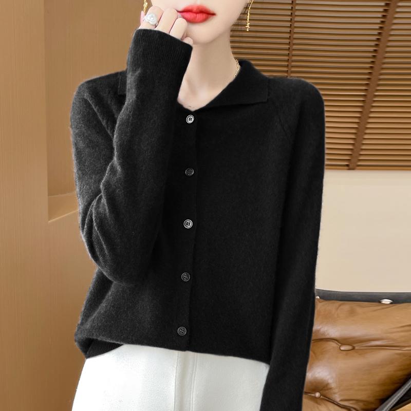 Женский кашемировый кардиган Qinghe кашемир 30% кашемир 70% шерсть осенне-зимний кашемировый кардиган мягкий и теплый