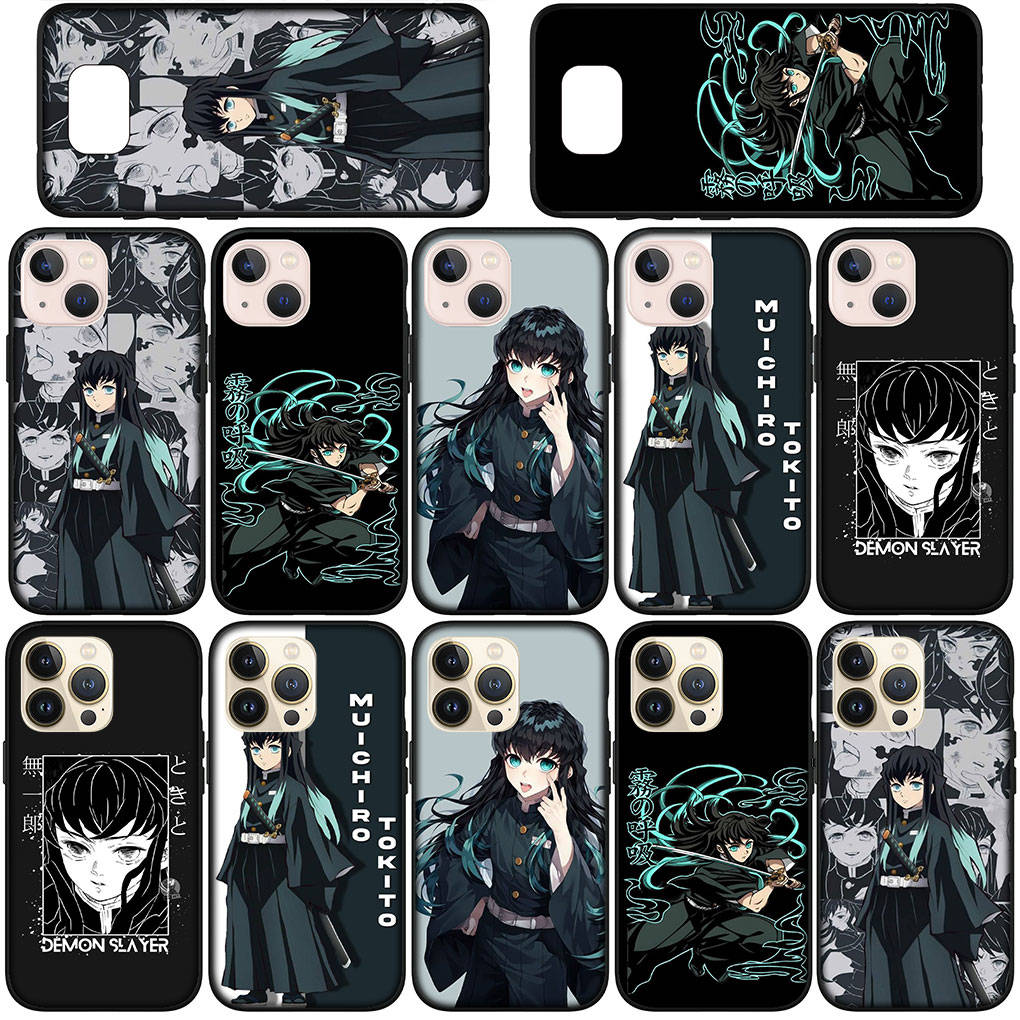 Чехол для телефона Samsung Galaxy S25 S24 S23 iPhone 16 15 Xiaomi Redmi Note 14 13 12 16E X 11 Pro Max OPPO Moto Huawei Demon Slayer Muichiro Tokito Cover
