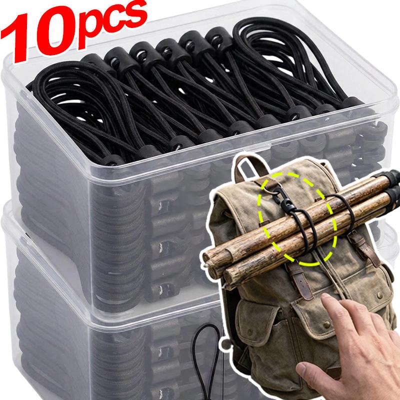 Multi Purpose Elastic Rope for Camping Flashlight Hiking Pole Holder Stretch Nylon Bungee Cord Gear Tie Down Strap Outdoor