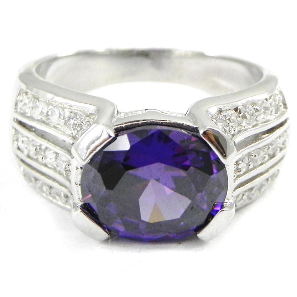 Серебряное кольцо с аметистом 'Scarlett'