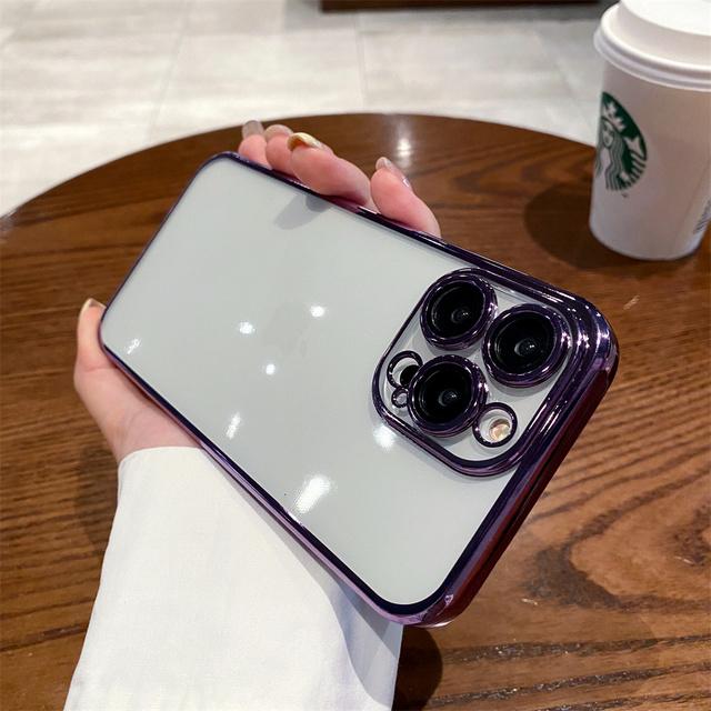 Роскошный прозрачный чехол с покрытием для Iphone 14 13 12 11 Pro Max X Xs Xr 7 8 Plus Se, стекло для камеры Defender, противоударный квадратный чехол